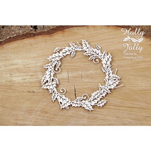 SCN Chipboard-Shapes/Laserstanzteile - Holly Jolly Small Wreath