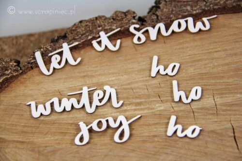 SCN Chipboard-Shapes/Laserstanzteile - Just Chillin Let it Snow
