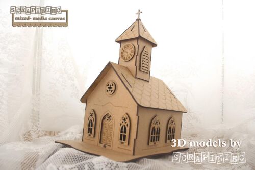 SCN HDF Laserstanzteile - Church Model HDF