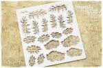 SNI Chipboard-Shapes/Laserstanzteile - Beauty in the Dark Openworks Flower Set