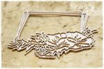 SNI Chipboard-Shapes/Laserstanzteile - Beauty in the Dark Square Frame with Flowers layered