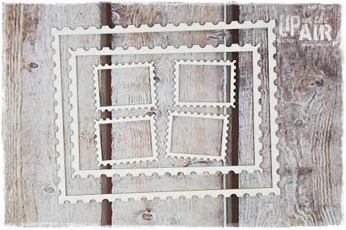 SNI Chipboard-Shapes/Laserstanzteile - Up in the Air Rahmen Briefmarken