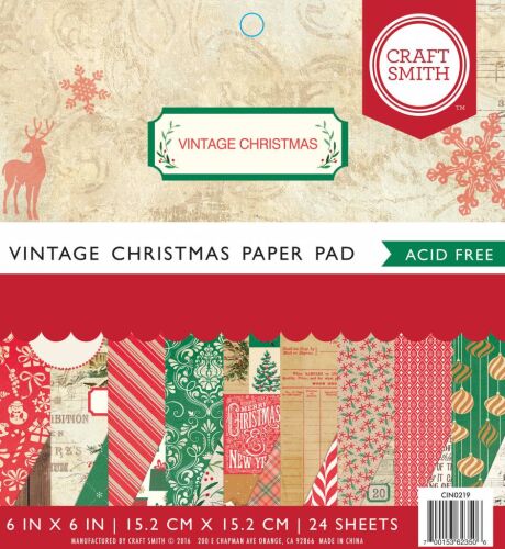 CSM Paper Pad 6"x6" - Vintage Christmas