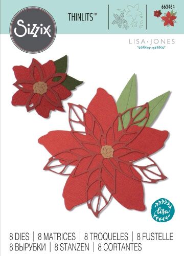 Sizzlits Dies - Thinlits Poinsettia 8-tlg.