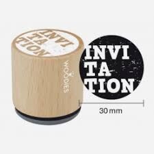 WDD Holzstempel rund - Invitation