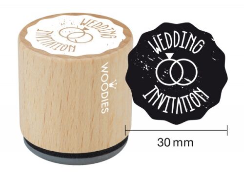 WDD Holzstempel rund - Wedding Invitation