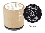 WDD Holzstempel rund - Wedding Invitation 