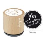 WDD Holzstempel rund - Yes we are getting married