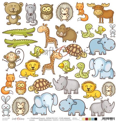 CCL Cardstock - Childhood Crayons Cute Animals
