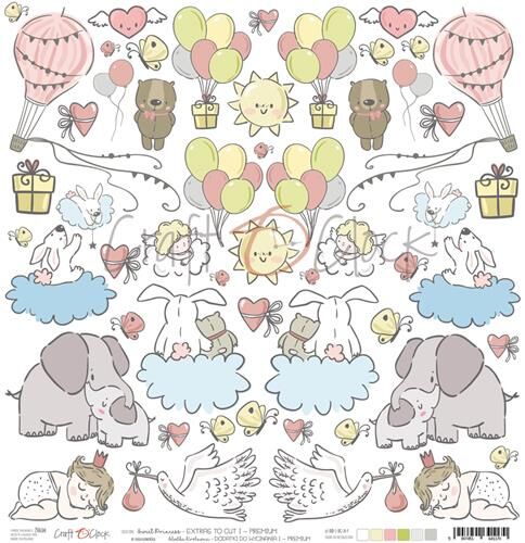 CCL Cardstock - Sweet Princess Cut-Outs mit Glitter