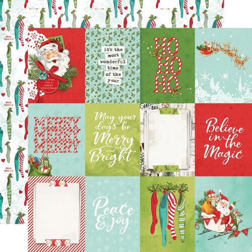 SST Cardstock - Vintage North Pole 3"X4" Elements