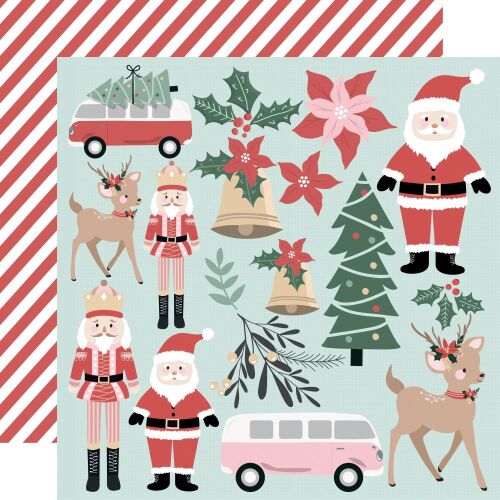 KSC Cardstock - Peppermint Kisses Santa & Co