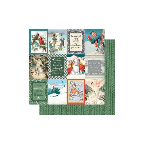 ATQ Cardstock - Snowfall  3X4" Cut-Aparts #8