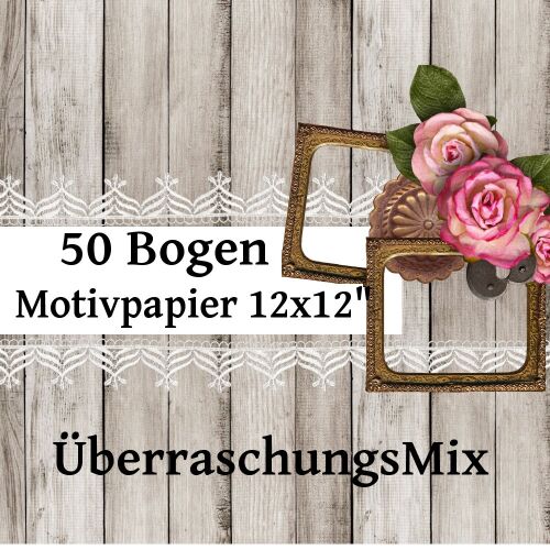 SRH Überraschungspaket 50 Bogen 12"x12" Papier/Cardstock-Mix