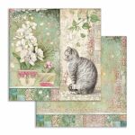 STP Paper Pad 8x8" - Orchids & Cats