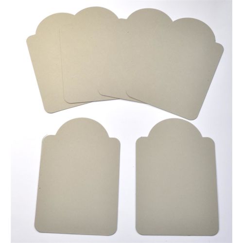 SRH Exklusive Stanzteile - 6 Tags 10x15 cm Taupe
