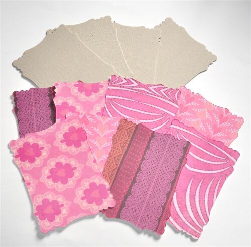 SRH Exklusive Stanzteile - 4 Victorian Cards 13x10 cm Bittersweet