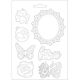 STP Soft Mould A5 - Circle of Love Frame and Butterfly