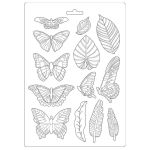 STP Soft Mould A4 - Amazonia Leaves & Butterflies