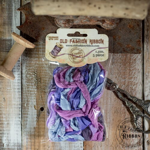 OFR Satin Ribbon - 5 x1,2 m Lilac Carnival-Mix