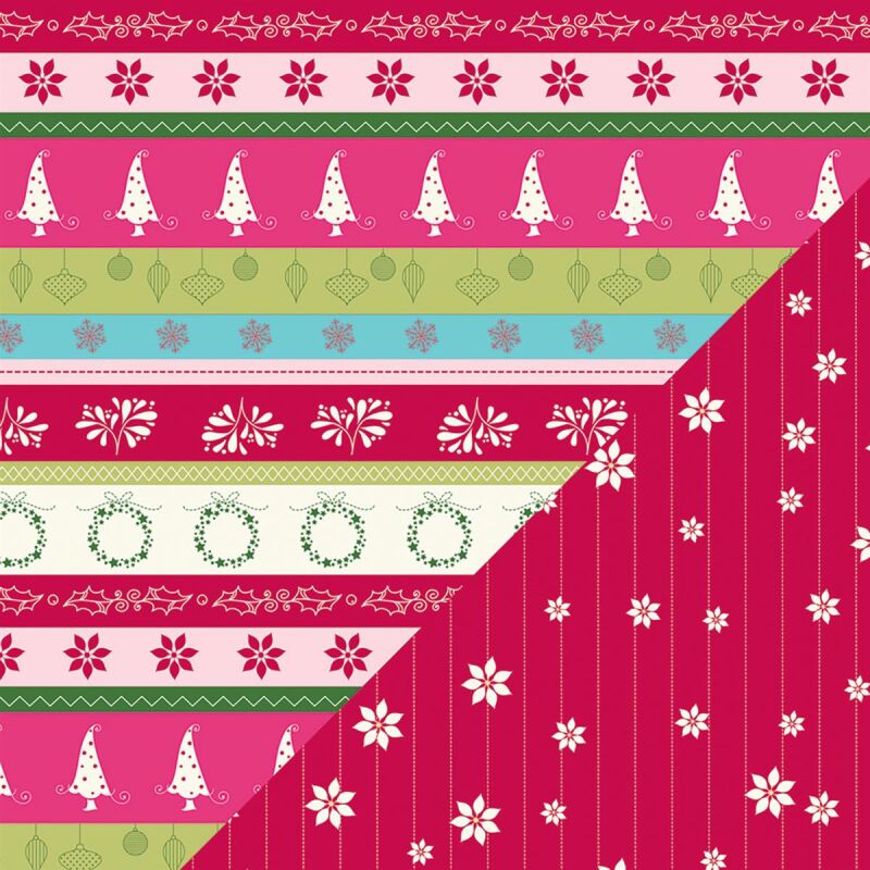 Bazzill Cardstock Holiday Stripe, 0,85