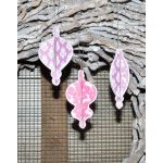 SRH Exklusive Stanzteile - 3 Stück 3D-Ornaments Pink...