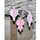 SRH Exklusive Stanzteile - 3 Stück 3D-Ornaments Pink & Lilac