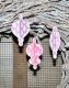 SRH Exklusive Stanzteile - 3 Stück 3D-Ornaments Pink & Rose