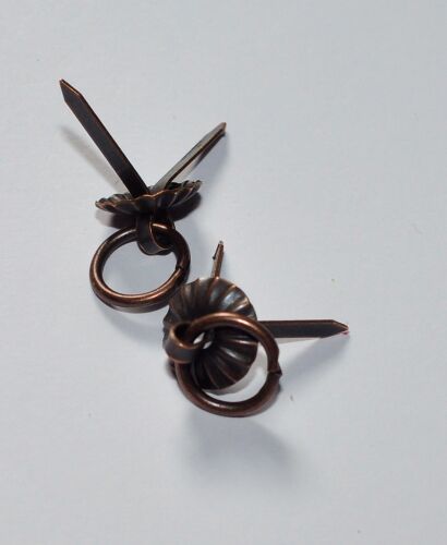 SRH Metal Art - Mini Griff/Pull mit Ring Brad Antique Copper 12mm