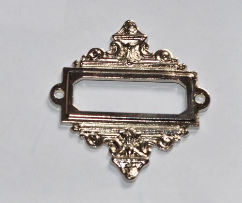 SRH Metal Art - Archiv-Schild/Schubladenschild Silber 55x65 mm