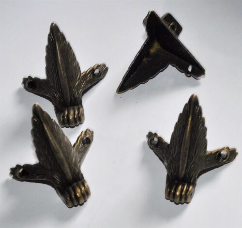 SRH Metallteile 4 Stück -  Box Feet/Füße groß für Schachteln Antique Bronze 50x30 mm