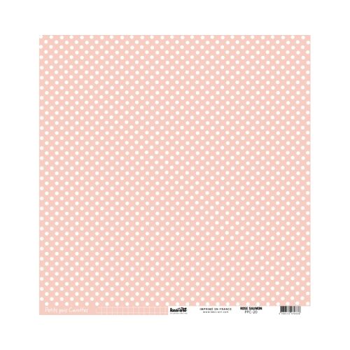 KSA Cardstock 12"x12" - Dots/Pois-Ligne Peach/Salmon Pink