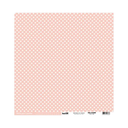 KSA Cardstock 12"x12" - Dots/Pois-Ligne Peach/Salmon Pink