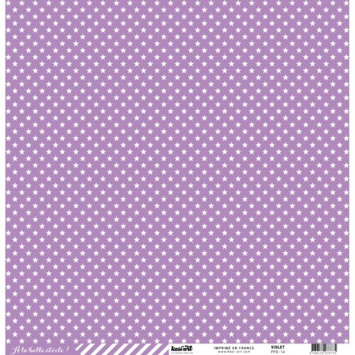 KSA Cardstock 12"x12" - Stars/Étoile-Rayure Violet