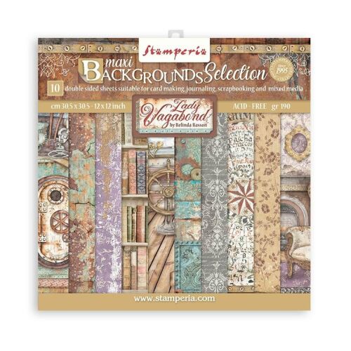 STP Paper Pad 12x12" - Lady Vagabond Lifestyle Maxi Background