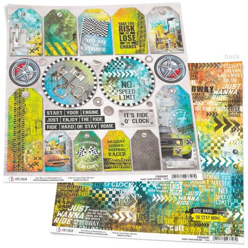 CBL Cardstock - Start your Engines Tags