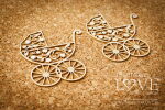 LSL Chipboard-Shapes/Laserstanzteile - Kinderwagen Lily