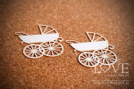 LSL Chipboard-Shapes/Laserstanzteile - Kinderwagen 