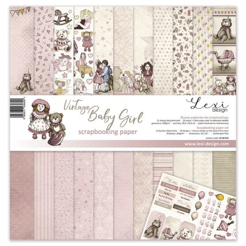 LSL Paper Pack 12"x12" - Vintage Baby Girl