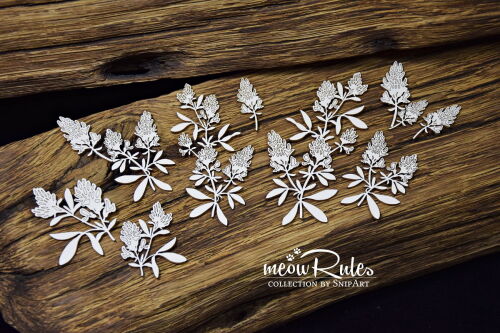 SNI Chipboard-Shapes/Laserstanzteile - Meow Rules Lilac Short Branches