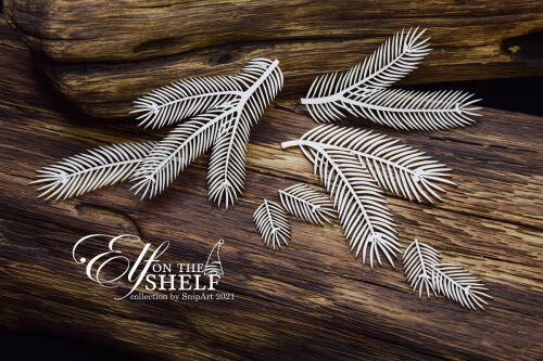 SNI Chipboard-Shapes/Laserstanzteile - Elf on the Shelf  Fir Twigs big