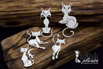 SNI Chipboard-Shapes/Laserstanzteile - Witch Please Cats Set