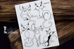 SNI Chipboard-Shapes/Laserstanzteile - Witch Please Cats Set