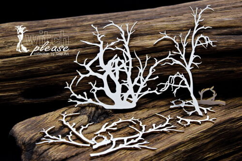 SNI Chipboard-Shapes/Laserstanzteile - Witch Please Branches Set