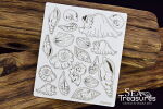 SNI Chipboard-Shapes/Laserstanzteile - Sea Treasure Shells large set
