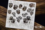 SNI Chipboard-Shapes/Laserstanzteile - Queen Rose Openwork Roses set