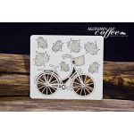 SNI Chipboard-Shapes/Laserstanzteile - Autumn Coffee Bicycle
