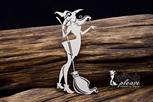 SNI Chipboard-Shapes/Laserstanzteile - Witch Please Witch with a broomstick big