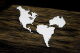 SNI Chipboard-Shapes/Laserstanzteile - Up in the Air Continents America Australia