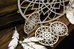SNI Chipboard-Shapes/Laserstanzteile - Mandalas Dreams Dreamcatcher Circle